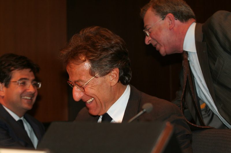Pancalli, Lolli e il presidente Mariotti... sorrisi